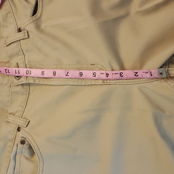 VINTAGE L.L. Bean Tan Twill Jeans Like New Ultra High Waist 34x29.5 EUC Unisex - Picture 9 of 13